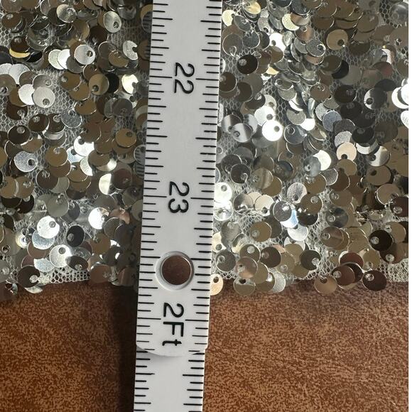 Talbots Silver Sequin XS NWT Gray Stretch Cotton Tank Top - Picture 8 of 8